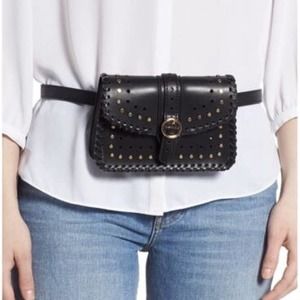 Sole Society Ivah Studded Belt Bag in Black NWT